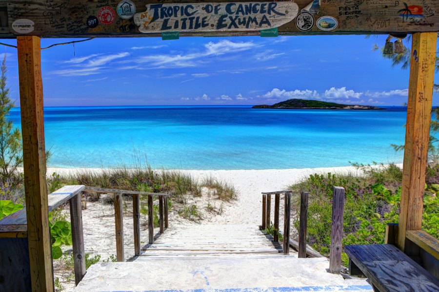 Tropic of Cancer = Exuma, Bahamas