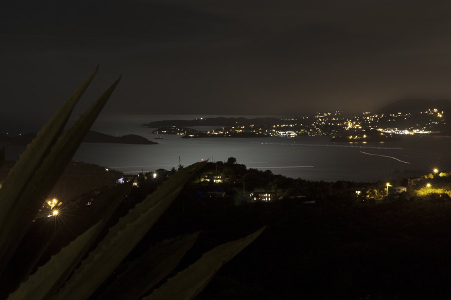 Cruz Bay at Night, St John USVI